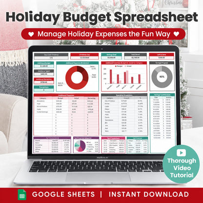 Holiday Budget Spreadsheet for Google Sheets