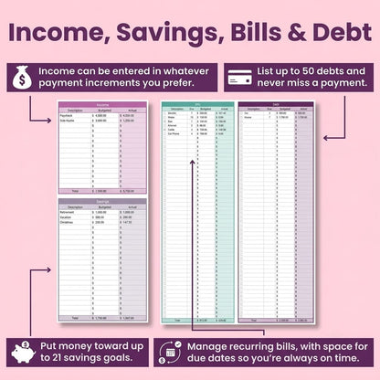 Monthly Budget Spreadsheet for Google And Excel Sheets