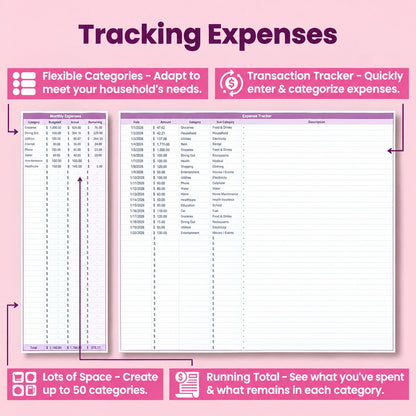 Monthly Budget Spreadsheet for Google And Excel Sheets