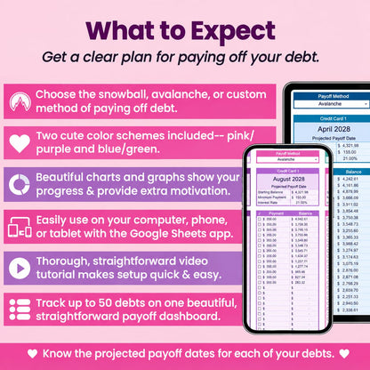 Debt Snowball |google spreadsheet template