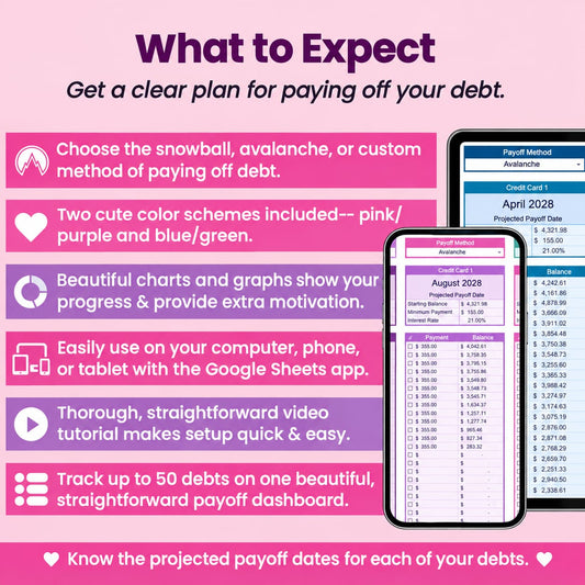 Debt Snowball |google spreadsheet template