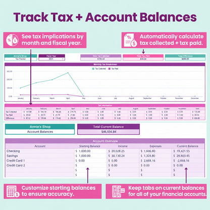 Small Business Bookkeeping Spreadsheet for Google Sheets
