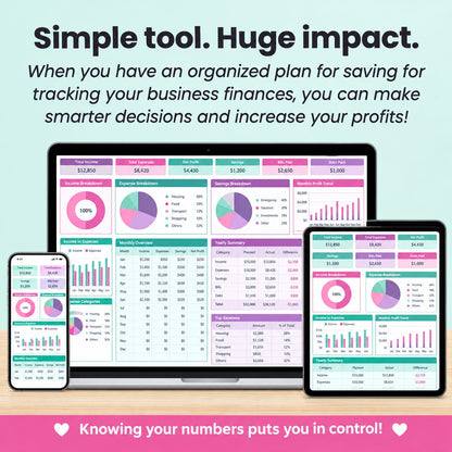 Small Business Bookkeeping Spreadsheet for Google Sheets