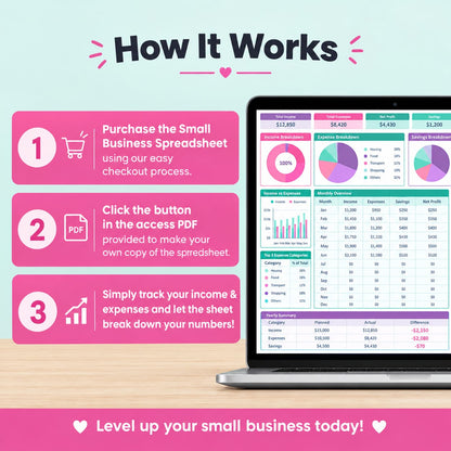 Small Business Bookkeeping Spreadsheet for Google Sheets